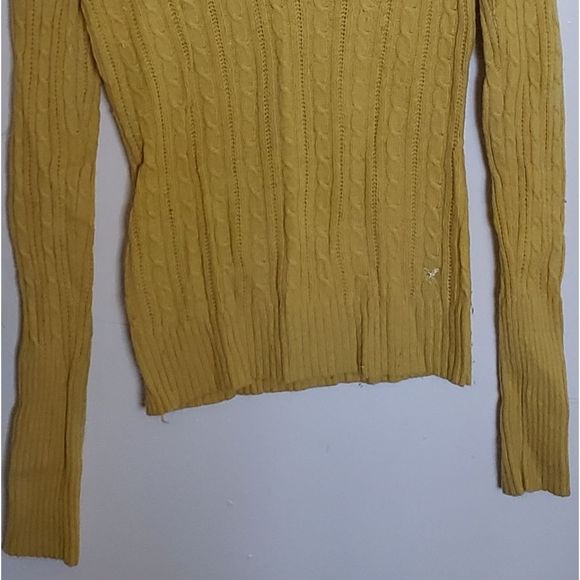 CT1047a AEO Ladies V-neck Long Sleeve Yellow Sweater - Picture 5 of 5